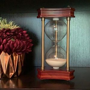 Office desk hourglass decor